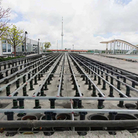 Systèmes de piétements de terrasse en plastique réglables, durables et résistants à l'eau Taurus Factory Direct pour hôpitaux, appartements et terrasses surélevées extérieures