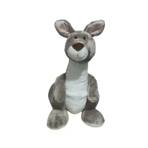 Toptan özel 25-50cm peluş doldurulmuş hayvan avustralya kanguru oyuncak karikatür sevimli yumuşak kanguru dolması hayvanlar peluş bebek