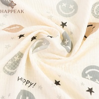 HAPPEAK haute qualité souriant impression mousseline coton tissu Double gaze coton imprimé tissu pour bébé porter