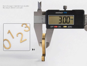 定制不锈钢和黄铜门牌装饰门牌，采用数控加工（5轴）和线切割技术，适用于酒店 - Product Image 2