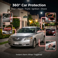 Sistema Universal de Seguridad Automotriz 12V 370 MHz Alarmas para Auto