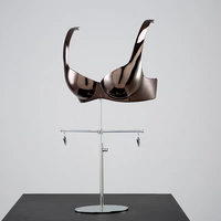 Expositor de ropa interior para mujer, soporte de exhibición de sujetadores de alta gama para escaparates, modelo de lujo ligero con electrochapado.