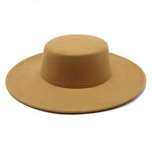 Nuevo Sombrero Plano de Fieltro, Estilo Bowler, Jazz, Francés, con Ala Ancha, Fedora - Product Image 6