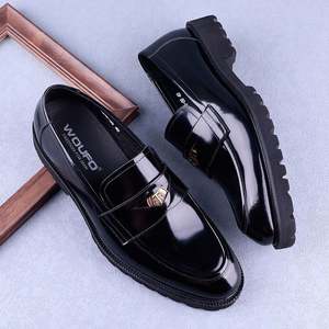 Zapatos Casuales de Piel Genuina con Punta en Pico, Suela Gruesa, Amortiguación, Transpirables y Ligeros para Otoño, Negocios y Fiestas - Product Image 4