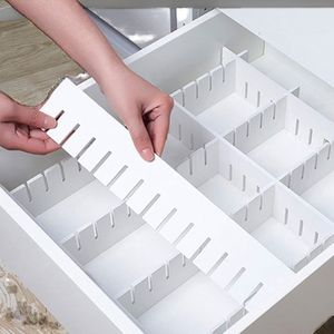 Diviseurs de tiroirs modernes en <span class=keywords><strong>acrylique</strong></span> réglables, légers, pré-assemblés, séparateurs d'organisation pour vêtements - Product Image 2
