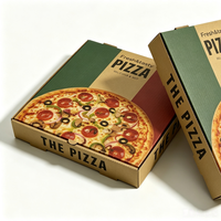 Boîte de nourriture en carton ondulé recyclable jetable personnalisée emballage de boîte de restauration rapide restaurant pizza