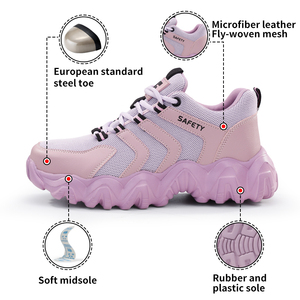 Chaussures <span class=keywords><strong>de</strong></span> sécurité pour femmes GUYISA, nouvelle collection, semelles EVA, série sport rose - Product Image 3