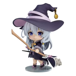 Figur kartun figur Anime PVC tokoh aksi kustom figur penyihir anak perempuan lucu dengan pel