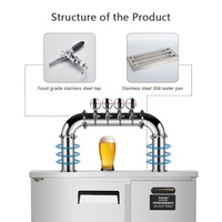 Distributeur de bière Kegerator portable Distributeur de bière artisanale en acier inoxydable