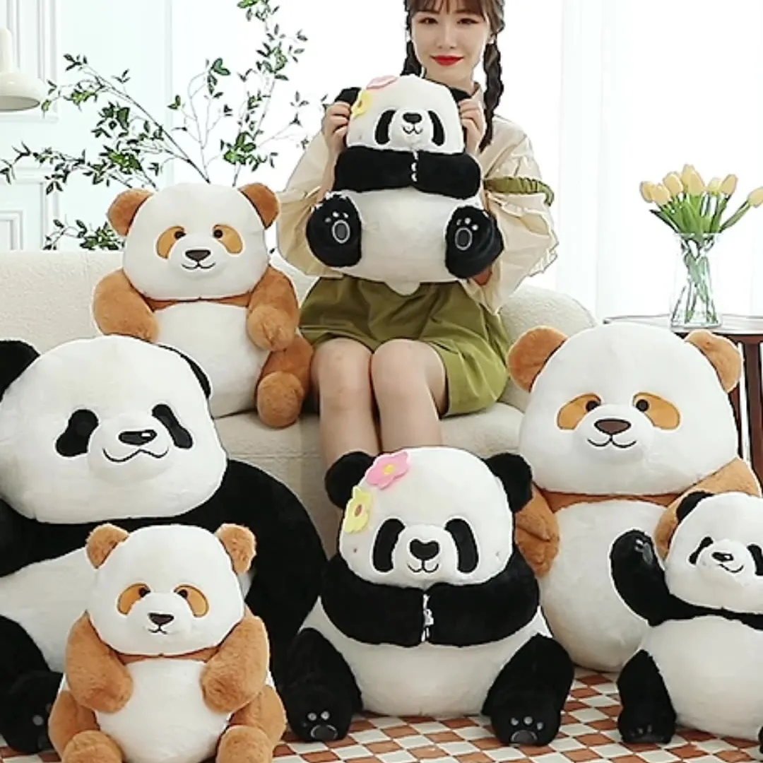 도매 귀여운 봉제 장난감 팬더 베개 인형 부드러운 박제 검은 곰 인형 북극곰 봉제 장난감