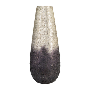 Vaso cilindrico effetto crackle con design sfumato in vetro per decorare soggiorno, camera da letto, ufficio. - Product Image 1