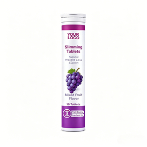 Comprimés effervescents naturels OEM pour la gestion du poids, saveur fruits mélangés et raisin, faibles en <span class=keywords><strong>calories</strong></span>, supplément détox beauté - Product Image 1