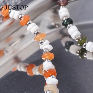 สร้อยข้อมือแฟชั่นสไตล์โบฮีเมียนทำด้วยมือสำหรับผู้หญิงใหม่สร้อยข้อมือสแตนเลสชุบทอง18K จี้อินเทรนด์ - Product Image 6