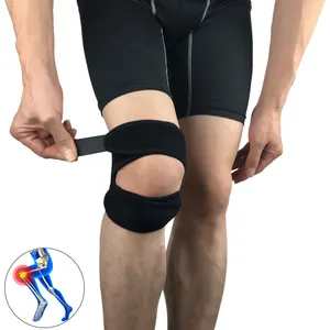1件可调节髌骨护膝带双压缩垫护膝跑步篮球足球自行车网球瑜伽