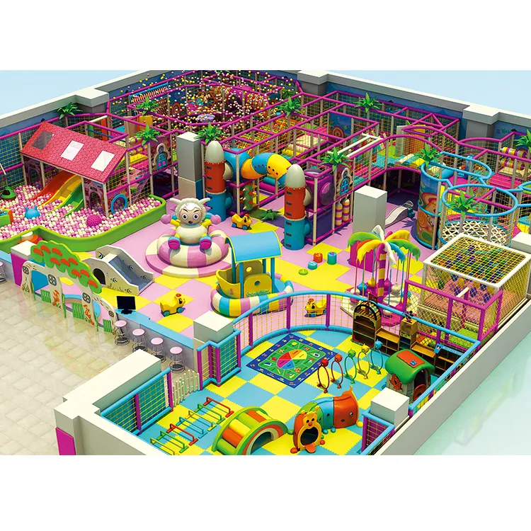 Grote Amusementsfaciliteiten Speelzones Gebied Zachte Kleine Speelkamer Kinderen Themapark Indoor Speeltuin Apparatuur