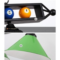 Lustre en fer forgé à LED pour salle de billard, abat-jour à usage sportif, lampes de billard