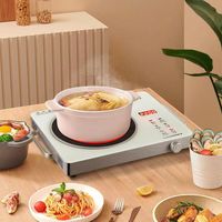 Cuisinière électrique en céramique de couleur blanche Cuisinière à brûleur chaud infrarouge numérique multifonction