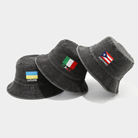 Gorra de Pescador Bordada Personalizada con la Bandera de la Selección Nacional de Fútbol, Souvenir de Club de Fútbol, Gorra Deportiva de Rugby para Fanáticos