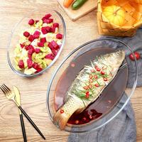 Plat de cuisson en verre 1,6 L pour ménage Plats de cuisson en verre trempé transparent Poêle Four Basics Assiette Ustensiles de cuisson