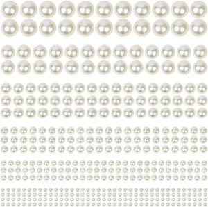 Hisenlee 1980Pcs Self Adhesive Pearl Stickers Semicircle Pearl Sticker For Hair Face Makeup Eye Nail Crafts Assorted Sizes