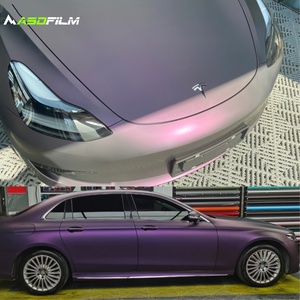 Pellicola Vinilica Ultra-dump Nera Bino Viola Opaca Cangiante 1.52*17M in PVC ad Alto Contenuto Polimerico per Car Wrapping - Product Image 4