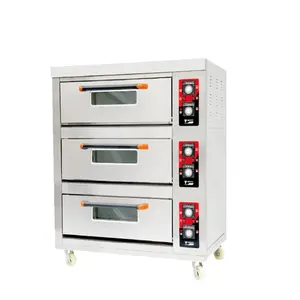 Groothandel Turkije Bakkerij Apparatuur 3 Dek Oven Automatische Pizza Oven