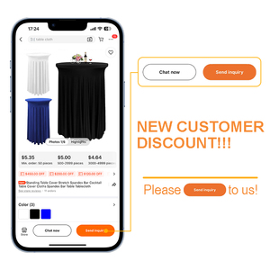 Ayakta masa örtüsü streç Spandex Bar kokteyl masası kapak bezler Spandex Bar masası masa örtüsü - Product Image 6