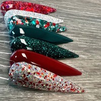 Cloverfei – Kit de poudre acrylique scintillante pour Noël, marque privée, vente directe usine pour la revente de produits d'onglerie de Noël