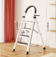 Nouvelle chaise-échelle domestique à 3 marches, pliable, avec main courante