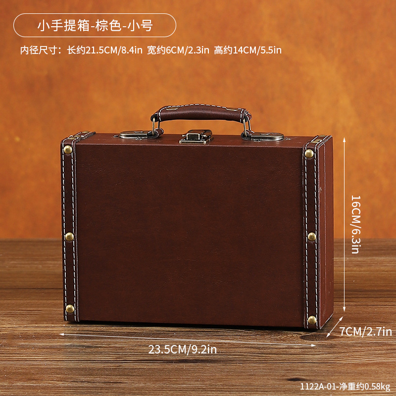 1122A-01 Petit sac à main - Marron - Petite taille