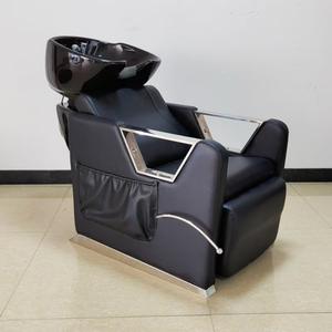 Sillón de Lavado de Cabello Semi-Reclinable de Diseño Moderno y Lujo Ligero para Salón de Belleza y Barbería con Función de Inclinación y Construcción Metálica Resistente - Product Image 1