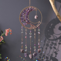 OWNSWING Capteur de soleil coloré fait à la main décoration de fenêtre en cristal gravier arbre avec pierres précieuses tentures murales chambre jardin