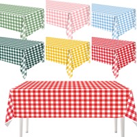 Nappe jetable en plastique à carreaux gingham pour pique-nique, fête, décoration de mariage - Offre Spéciale