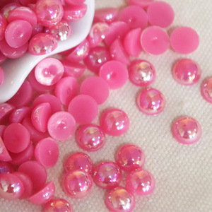 Perlas Semicirculares Iridiscentes de Imitación, 6-8mm, ABS, Perlas Dispersas para Manualidades, Accesorios para el Cabello, Fabricación de Joyería - Product Image 4