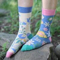 Chaussettes d'équipage en coton mignon Cartoon Plants Foods pour femmes adolescentes