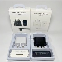 Cargador y Cable de Carga Súper Rápida de 25W Tipo-C PD 3.0 para Teléfono Móvil y Reloj Inteligente, Compatible con S26/S25/S24/S23/S22, Enchufes US/EU/UK
