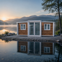 Maison conteneur pliable Jiezhu à double aile extensible, espace de vie épaissi et respirant pour dortoir et usage domestique