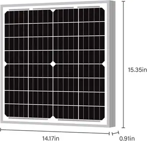 出售12v 18v太阳能电池板10w 20w 30w 40w 50w小型迷你太阳能电池板20w手机单片太阳能电池板开门器