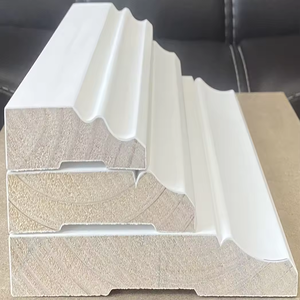 Interior Decorative Primed Modern White Wood Wall Skirting Outside Corner <strong>Architrave</strong> Moulding with Customized Size for <strong>Ceiling</strong> - Product Image 1