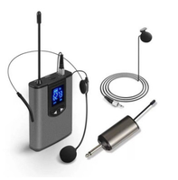 UHF-Headset-Funkmikrofon Lavalier-Ansteck-Funkmikrofon mit Bodypack-Sender für Gesang
