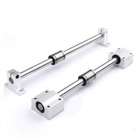 Kit de roulements linéaires de précision SBR20 en acier chromé, guides d'axe à mouvement linéaire et bloc de roulement SBR20UU pour CNC automatisé