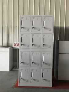 Casier de rangement métallique à 4 niveaux avec 12 portes et serrure à clé, en acier, écologique, résistant aux intempéries et à la rouille, garantie 5 ans, pour salle de sport, école, personnel - Product Image 6