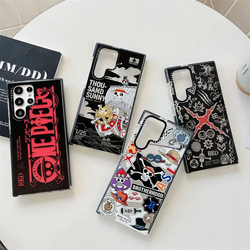 Casing Anime Luffy One Piece untuk Samsung Galaxy S20 S21 S22 Ultra S23 sampul ponsel bening transparan lunak untuk Samsung S23 Ultra