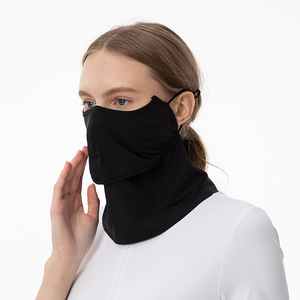 Custom Logo Summer Women's Sun Protection Mask Breathable Mesh <strong>Face</strong> <strong>Cover</strong> with Detachable Brim UV Protection Ice Silk Style - Product Image 1