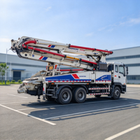 Camion pompe à béton d'occasion Zoo-mlion, flèche de 38 m, châssis ISUZU, moteur 6WF1A 265 kW, 6x4, 28,6 tonnes, pour le coulage de béton dans les petits bâtiments