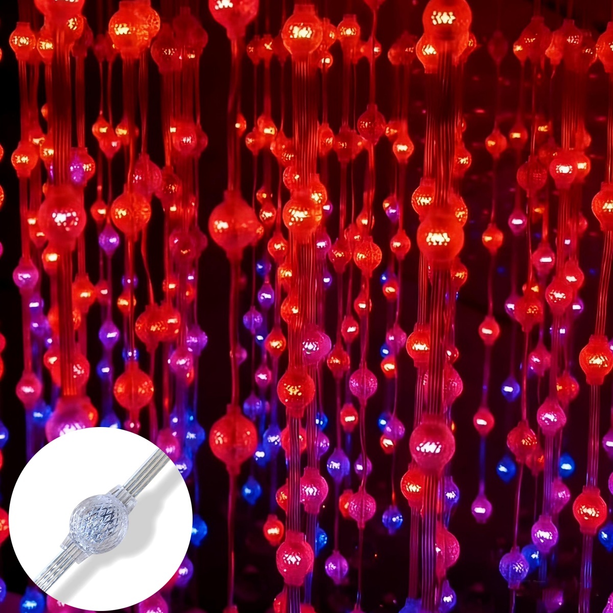 360° Full Color LED Pixel Ball Light IP67 DMX512 Control LED Pineapple Light for Christmas & Stage Decoration CE ROHS