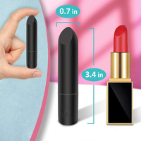 Leistungsstarker Diskreter Lippenstift-Vibrator Brustwarzen-Klitoris-G-Punkt-Stimulator Reiseportabler Leiser Mini-Bullet Erwachsenen-Sexspielzeug für Frauen