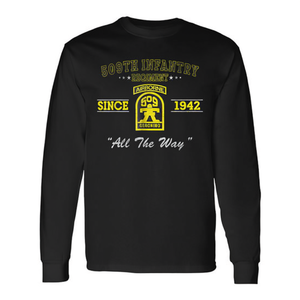 T-shirt a maniche lunghe del 509° Reggimento Fanteria Airborne dal 1942, unisex, girocollo, per adulti - Product Image 3