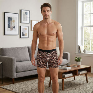 Nuovo Design di Fabbrica, <span class=keywords><strong>Boxer</strong></span> da Uomo in Nylon Spandex, Logo Personalizzato, Taglia e Colore Personalizzabili, Vendita all'Ingrosso, Taglie Grandi, <span class=keywords><strong>Intimo</strong></span> Maschile di Alta Qualità - Product Image 1