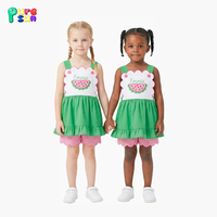 Ensembles de vêtements pour filles Puresun, imprimés décontractés personnalisés, en tricot respirant en coton, avec appliques, tenues d'été pour enfants